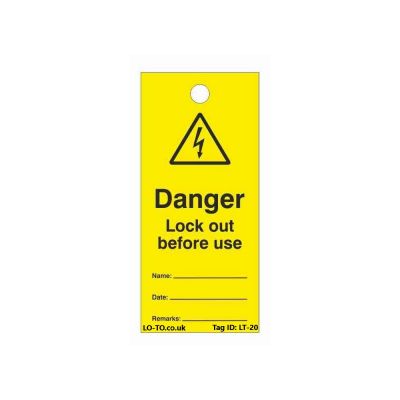 Danger Lock Out.. Lockout Tagout Tags